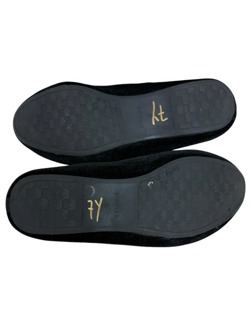 Birdies Starling Women's Slip On Black Velvet Flat Loafer Size 6